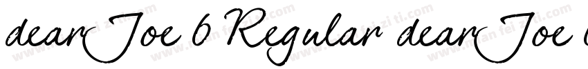 dearJoe 6 Regular dearJoe 6 Regular字体转换